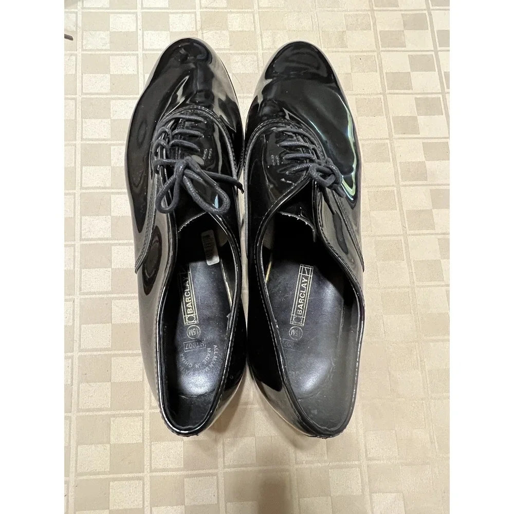 Barclay Shoe Co. Mens Black Dress Shoes Size 15M‎ Round Toe RT007